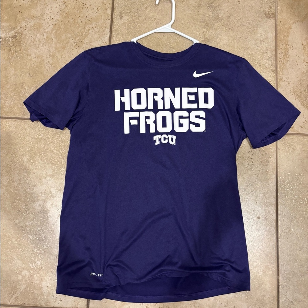 Nike Dri-Fit TCU Horned Frogs T-Shirt, Size Large, In Perfrct Condition